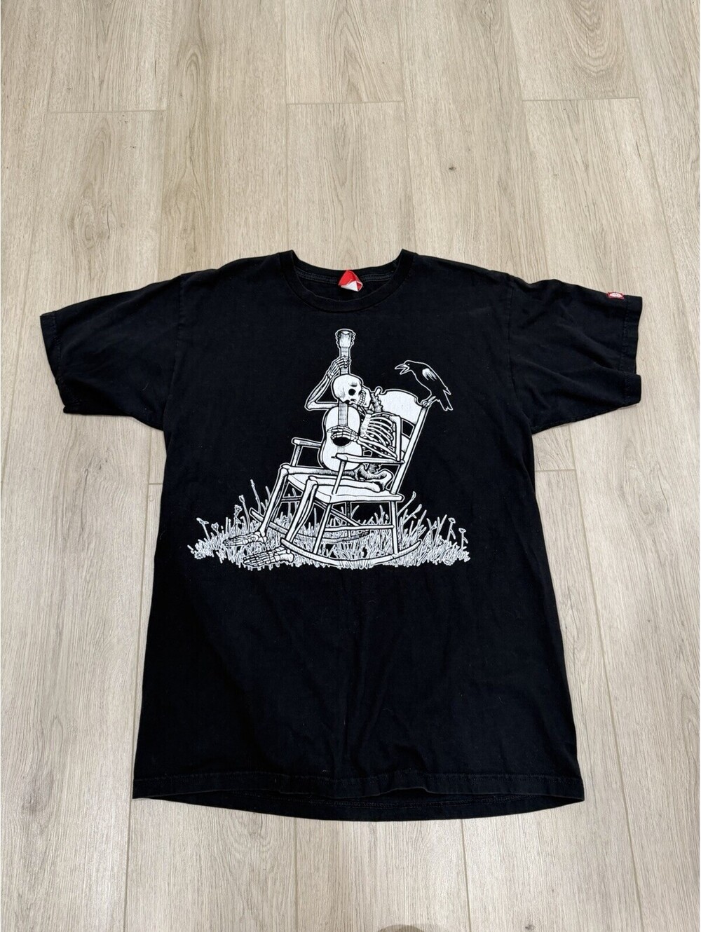 Vintage Element Skateboards Adult Large Skeleton Graphic Shirt Black